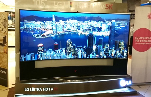 LG lança TV Ultra HD Curva de 105 polegadas e resolução 5K no Brasil