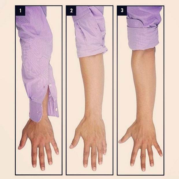 Aprenda a dobrar a manga da camisa em 3 passos | Tudo Para Homens